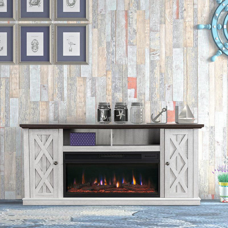 Gracie Oaks Hallgrimur 67.76'' W Electric Fireplace & Reviews Wayfair